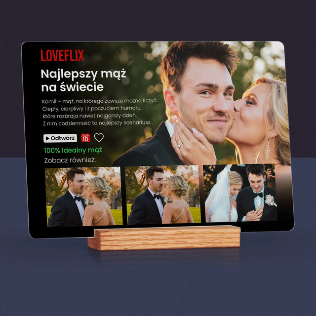 Fotokolaż: Plakat Netflix Dla Męża - Wydruk Na Szkle Akrylowym