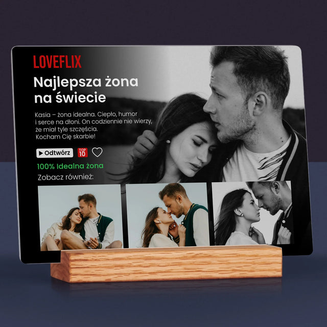 Fotokolaż: Plakat Netflix Dla Żony - Wydruk Na Szkle Akrylowym