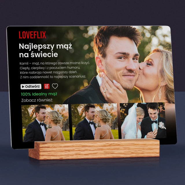 Fotokolaż: Plakat Netflix Dla Męża - Wydruk Na Szkle Akrylowym
