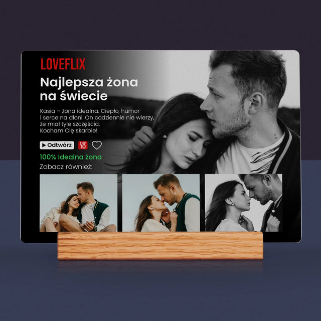 Fotokolaż: Plakat Netflix Dla Żony - Wydruk Na Szkle Akrylowym