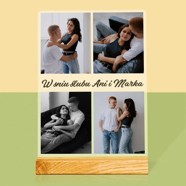 Fotokolaż: Zdjęcia Dla Pary Młodej - Wydruk Na Szkle Akrylowym