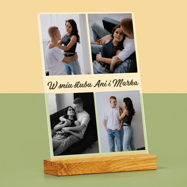 Fotokolaż: Zdjęcia Dla Pary Młodej - Wydruk Na Szkle Akrylowym