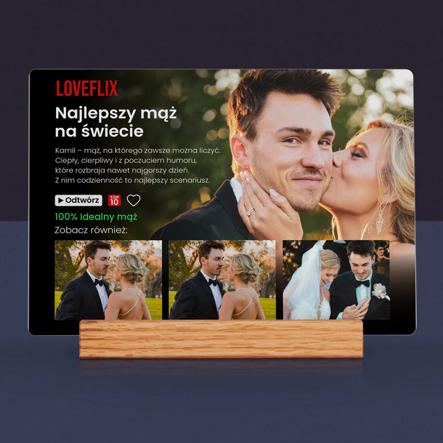 Fotokolaż: Plakat Netflix Dla Męża - Wydruk Na Szkle Akrylowym