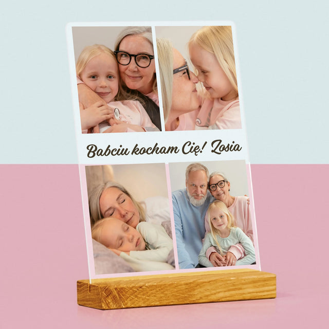 Fotokolaż: Zdjęcia Dla Babci - Wydruk Na Szkle Akrylowym