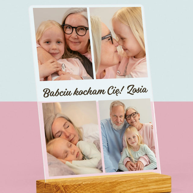 Fotokolaż: Zdjęcia Dla Babci - Wydruk Na Szkle Akrylowym