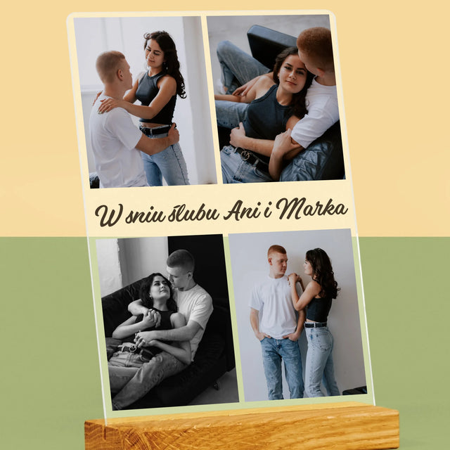 Fotokolaż: Zdjęcia Dla Pary Młodej - Wydruk Na Szkle Akrylowym