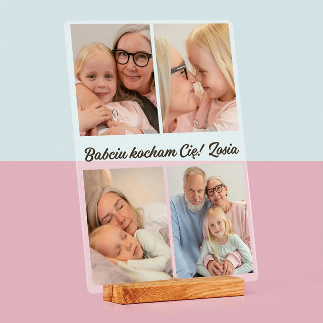 Fotokolaż: Zdjęcia Dla Babci - Wydruk Na Szkle Akrylowym