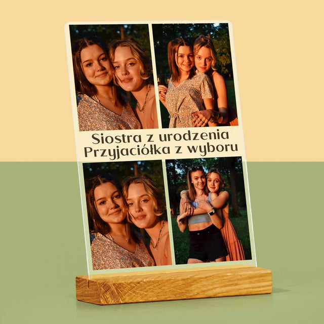 Fotokolaż: Zdjęcia Z Siostrą - Wydruk Na Szkle Akrylowym