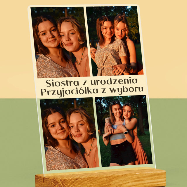 Fotokolaż: Zdjęcia Z Siostrą - Wydruk Na Szkle Akrylowym
