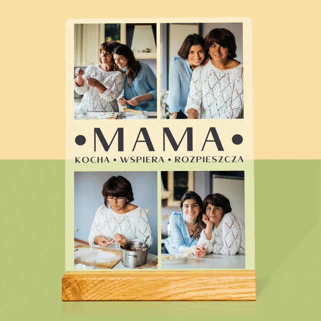 Fotokolaż: Kochana Mama - Wydruk Na Szkle Akrylowym