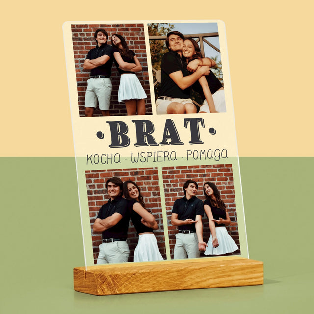 Fotokolaż: Kochany Brat - Wydruk Na Szkle Akrylowym