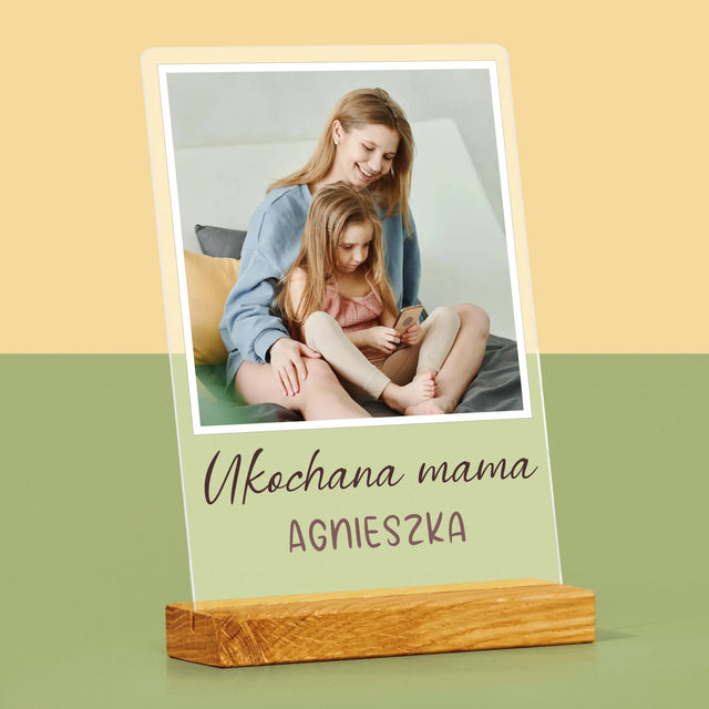 Zdjęcie I Podpis: Dla Kochanej Mamy - Wydruk Na Szkle Akrylowym