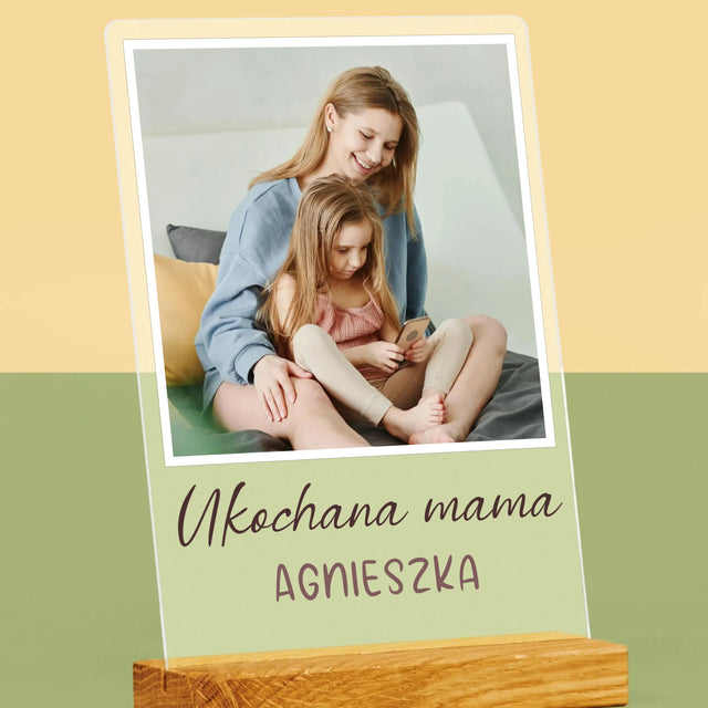 Zdjęcie I Podpis: Dla Kochanej Mamy - Wydruk Na Szkle Akrylowym