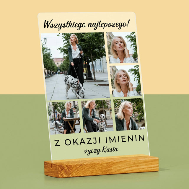 Fotokolaż: Imieninowy - Wydruk Na Szkle Akrylowym