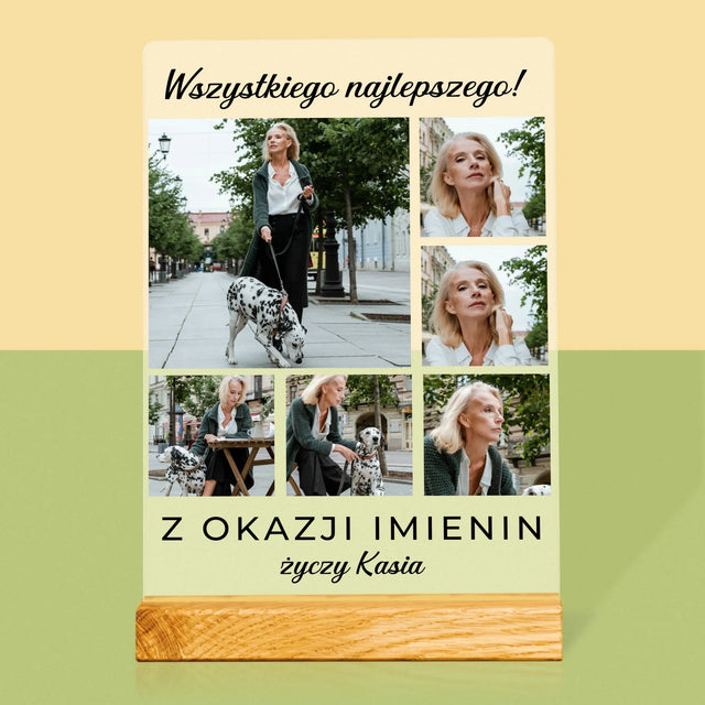 Fotokolaż: Imieninowy - Wydruk Na Szkle Akrylowym