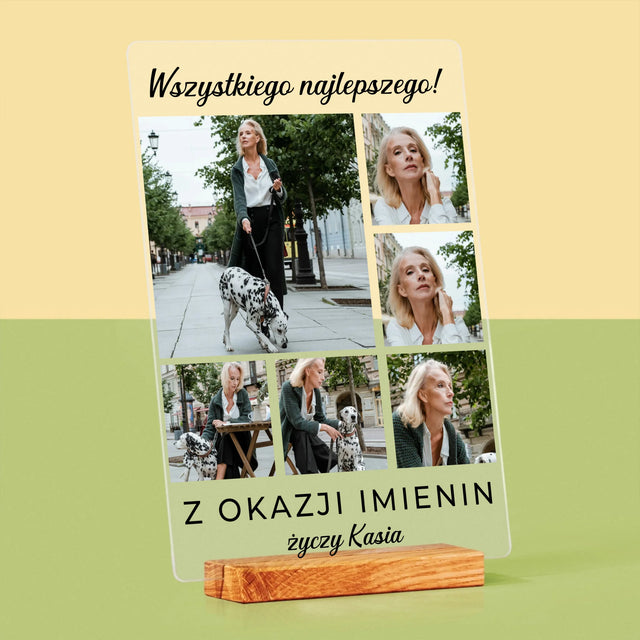 Fotokolaż: Imieninowy - Wydruk Na Szkle Akrylowym