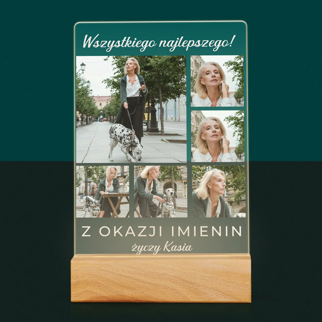 Fotokolaż: Imieninowy - Wydruk Na Szkle Akrylowym