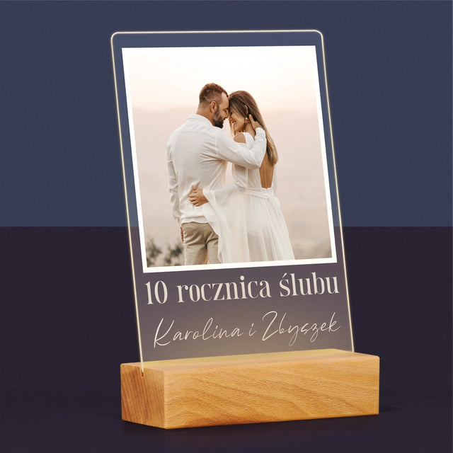 Zdjęcie I Podpis: Na Rocznicę - Wydruk Na Szkle Akrylowym