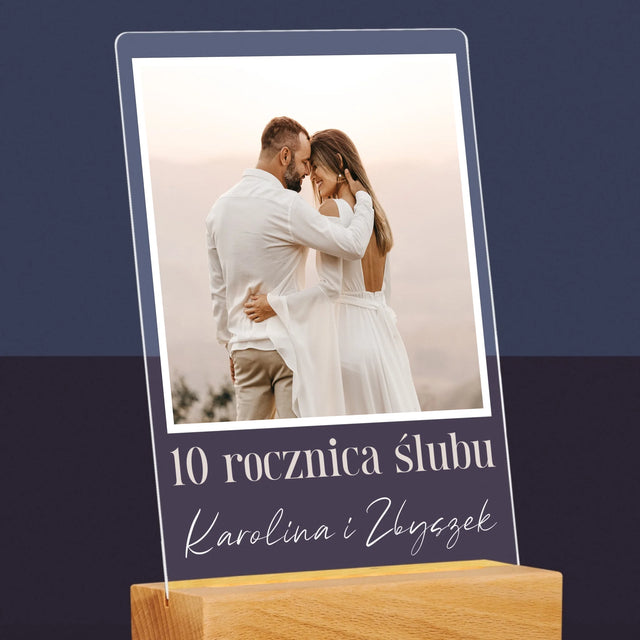 Zdjęcie I Podpis: Na Rocznicę - Wydruk Na Szkle Akrylowym