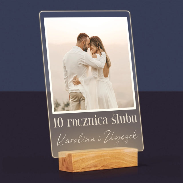 Zdjęcie I Podpis: Na Rocznicę - Wydruk Na Szkle Akrylowym