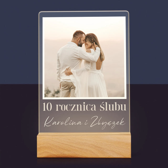 Zdjęcie I Podpis: Na Rocznicę - Wydruk Na Szkle Akrylowym