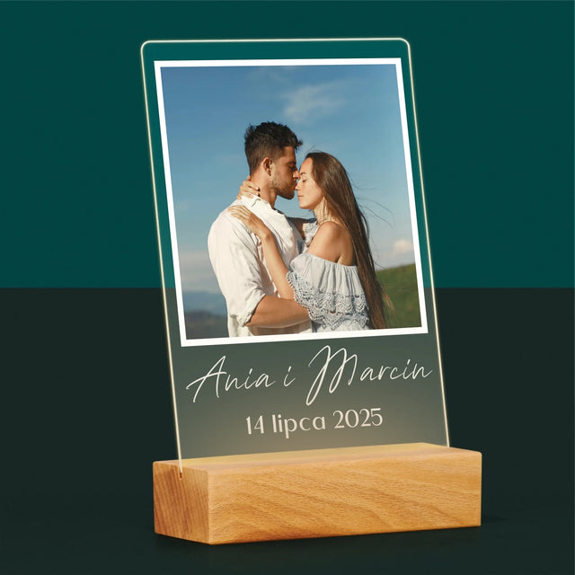 Zdjęcie I Podpis: Dla Pary Młodej - Wydruk Na Szkle Akrylowym