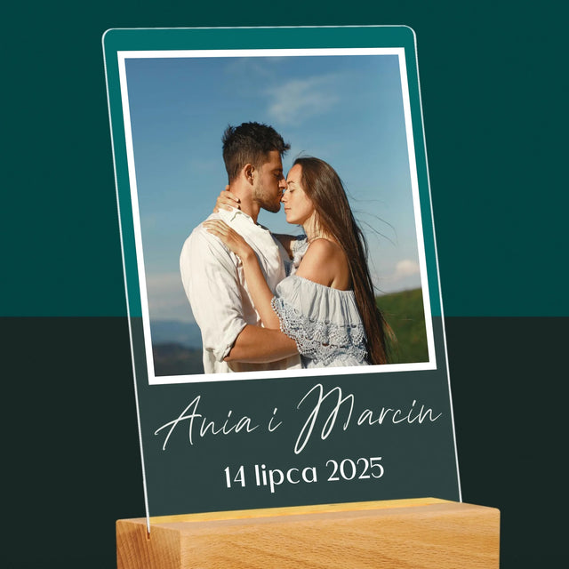 Zdjęcie I Podpis: Dla Pary Młodej - Wydruk Na Szkle Akrylowym