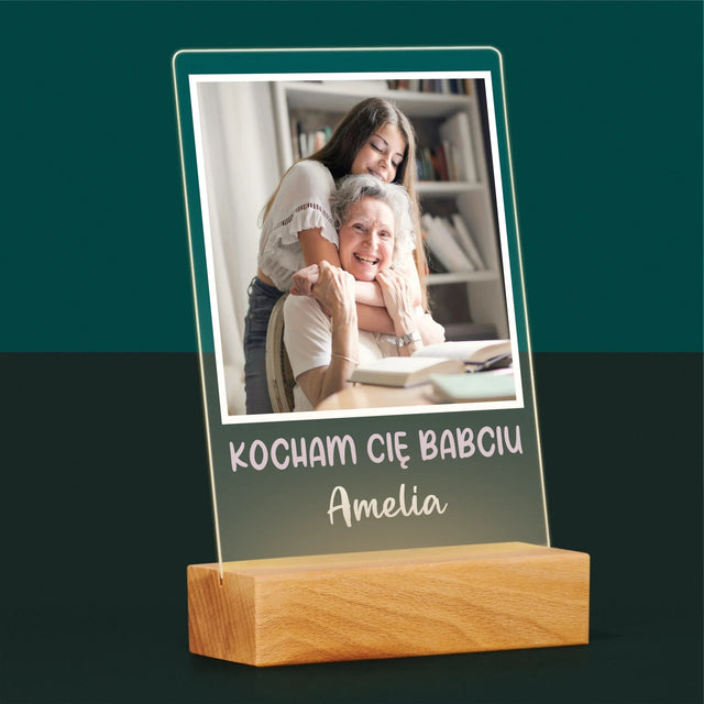 Zdjęcie I Podpis: Dla Babci - Wydruk Na Szkle Akrylowym