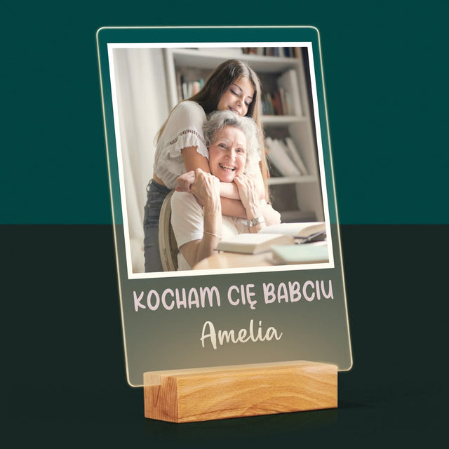 Zdjęcie I Podpis: Dla Babci - Wydruk Na Szkle Akrylowym