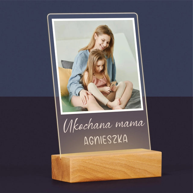 Zdjęcie I Podpis: Dla Kochanej Mamy - Wydruk Na Szkle Akrylowym