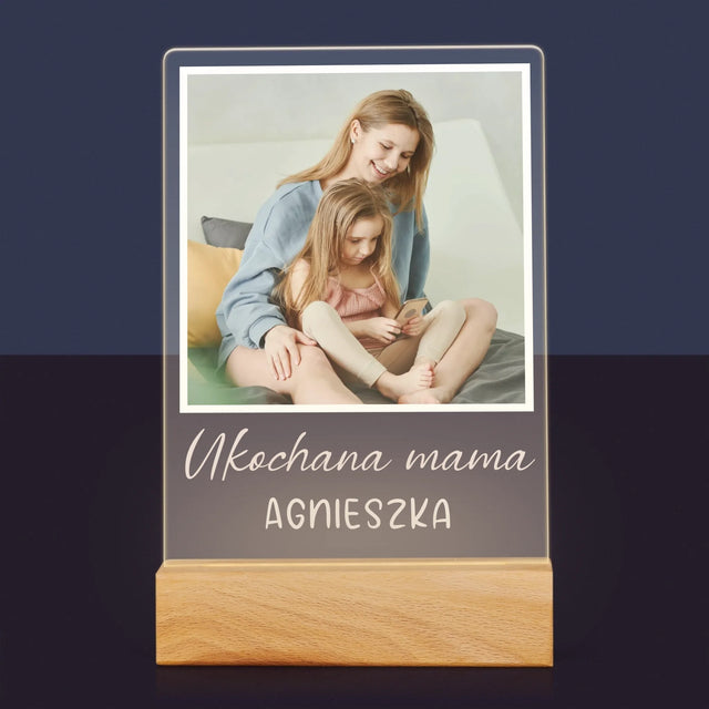 Zdjęcie I Podpis: Dla Kochanej Mamy - Wydruk Na Szkle Akrylowym