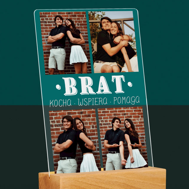 Fotokolaż: Kochany Brat - Wydruk Na Szkle Akrylowym