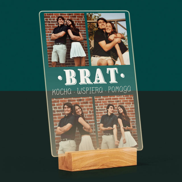 Fotokolaż: Kochany Brat - Wydruk Na Szkle Akrylowym