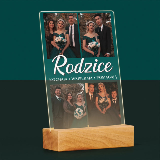 Fotokolaż: Kochani Rodzice - Wydruk Na Szkle Akrylowym