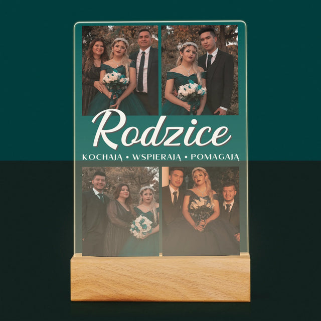 Fotokolaż: Kochani Rodzice - Wydruk Na Szkle Akrylowym