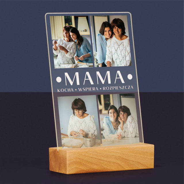 Fotokolaż: Kochana Mama - Wydruk Na Szkle Akrylowym