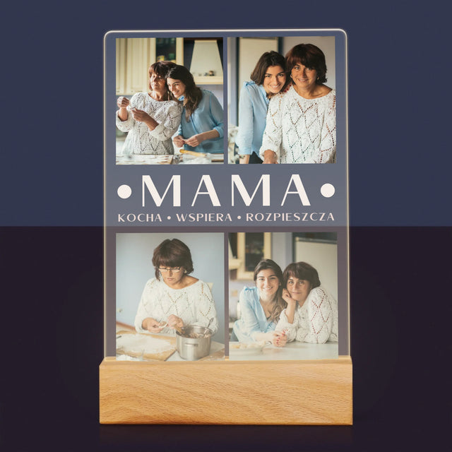 Fotokolaż: Kochana Mama - Wydruk Na Szkle Akrylowym