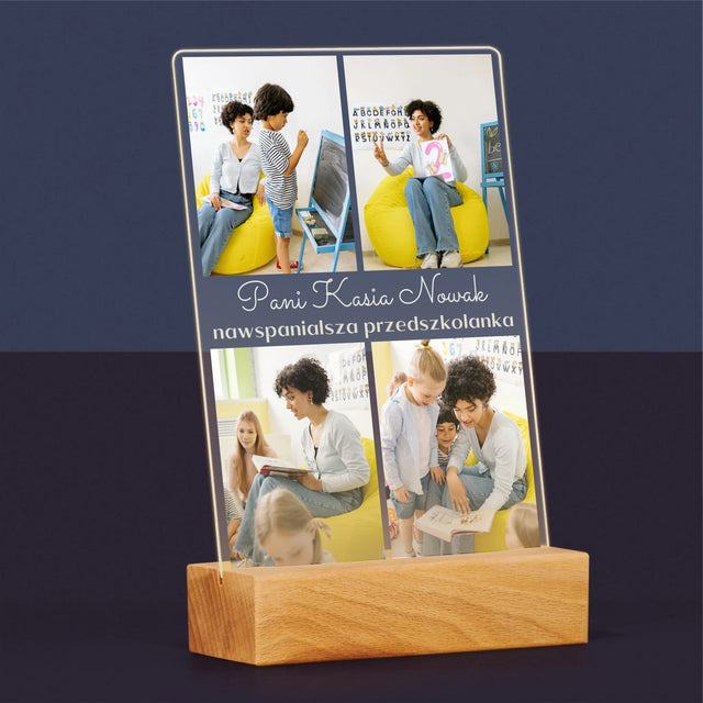 Fotokolaż: Zdjęcia Dla Najlepszej Przedszkolanki - Wydruk Na Szkle Akrylowym