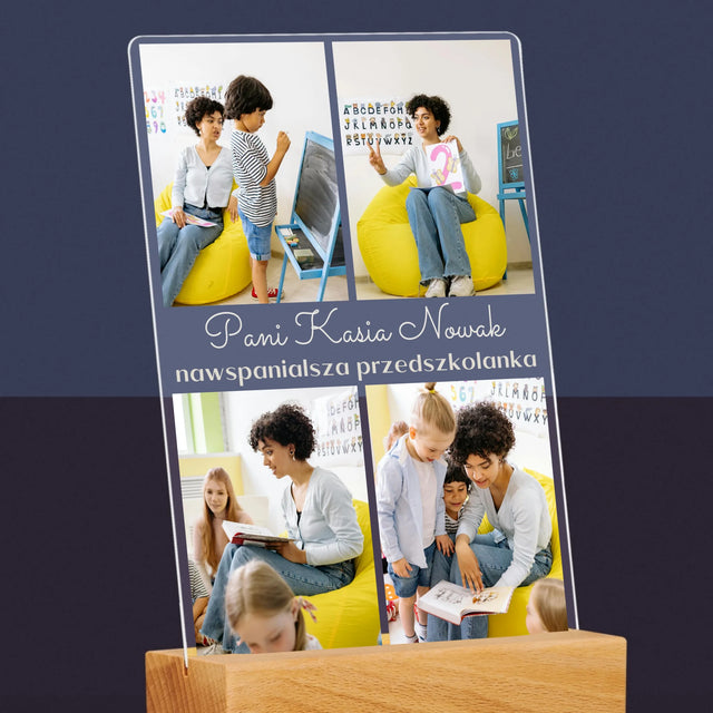 Fotokolaż: Zdjęcia Dla Najlepszej Przedszkolanki - Wydruk Na Szkle Akrylowym