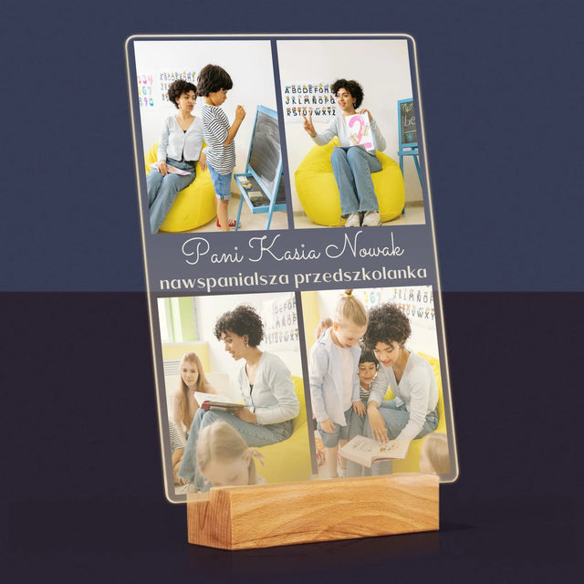 Fotokolaż: Zdjęcia Dla Najlepszej Przedszkolanki - Wydruk Na Szkle Akrylowym