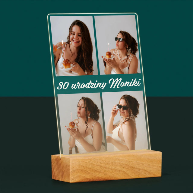 Fotokolaż: Zdjęcia Urodzinowe Życzenia - Wydruk Na Szkle Akrylowym