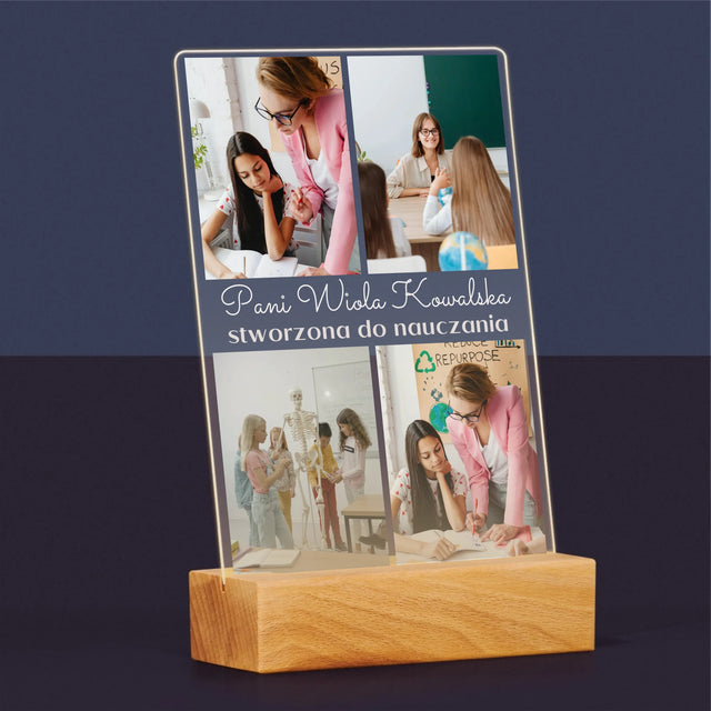 Fotokolaż: Zdjęcia Dla Najlepszego Nauczyciela - Wydruk Na Szkle Akrylowym