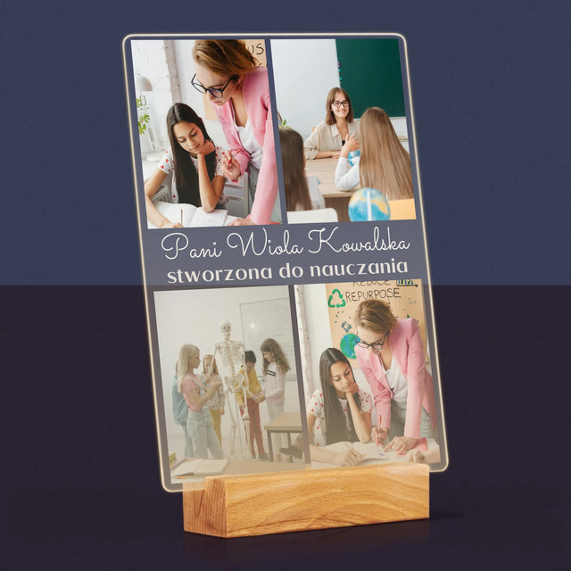 Fotokolaż: Zdjęcia Dla Najlepszego Nauczyciela - Wydruk Na Szkle Akrylowym