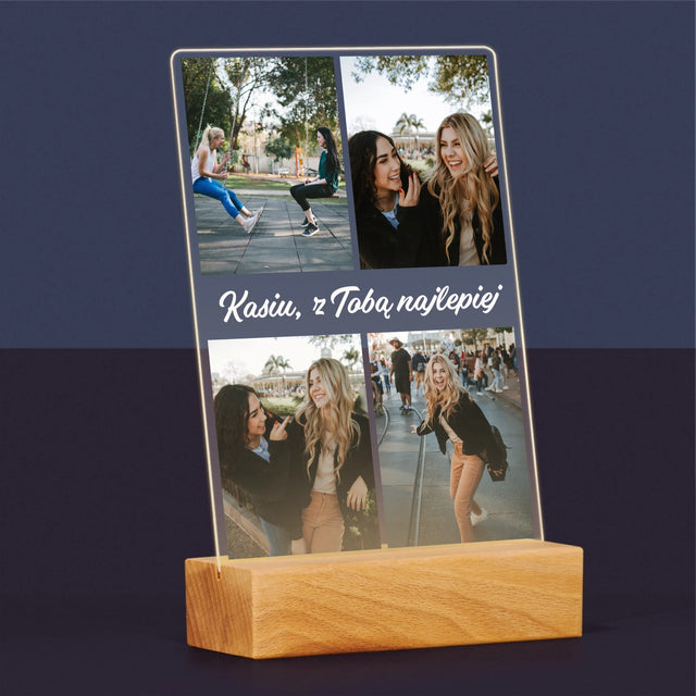 Fotokolaż: Zdjęcia Dla Przyjaciółki - Wydruk Na Szkle Akrylowym