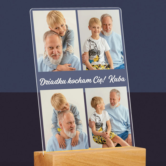 Fotokolaż: Zdjęcia Dla Dziadka - Wydruk Na Szkle Akrylowym