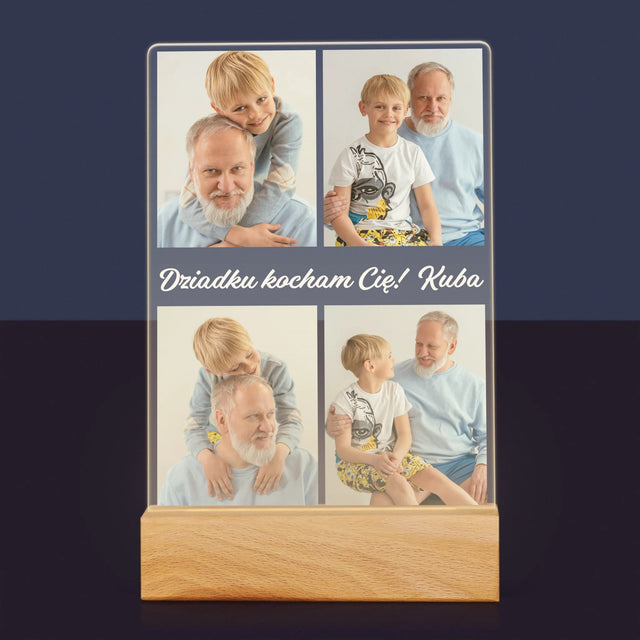 Fotokolaż: Zdjęcia Dla Dziadka - Wydruk Na Szkle Akrylowym