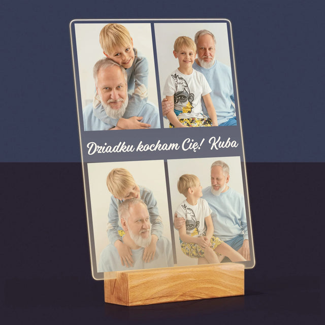 Fotokolaż: Zdjęcia Dla Dziadka - Wydruk Na Szkle Akrylowym