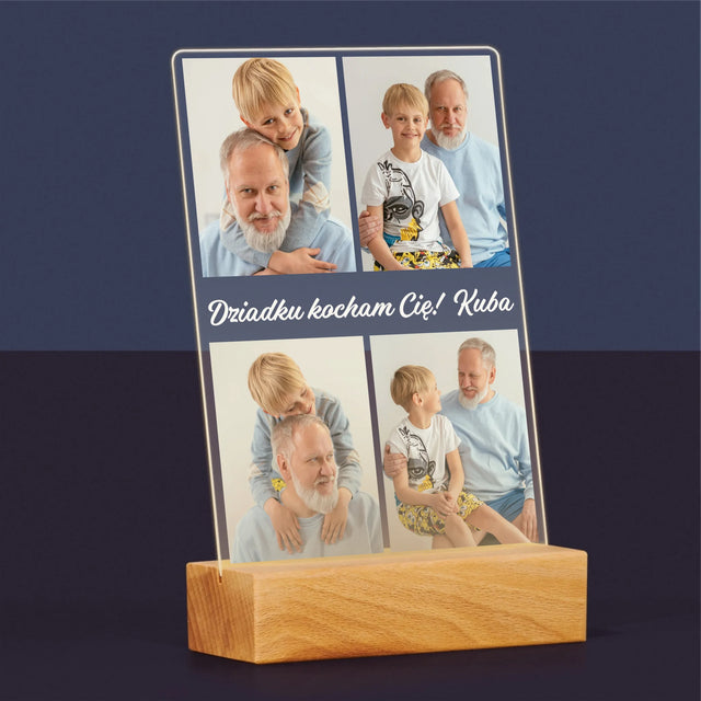 Fotokolaż: Zdjęcia Dla Dziadka - Wydruk Na Szkle Akrylowym