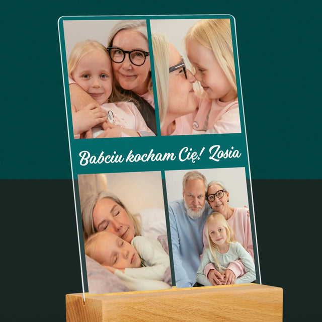 Fotokolaż: Zdjęcia Dla Babci - Wydruk Na Szkle Akrylowym
