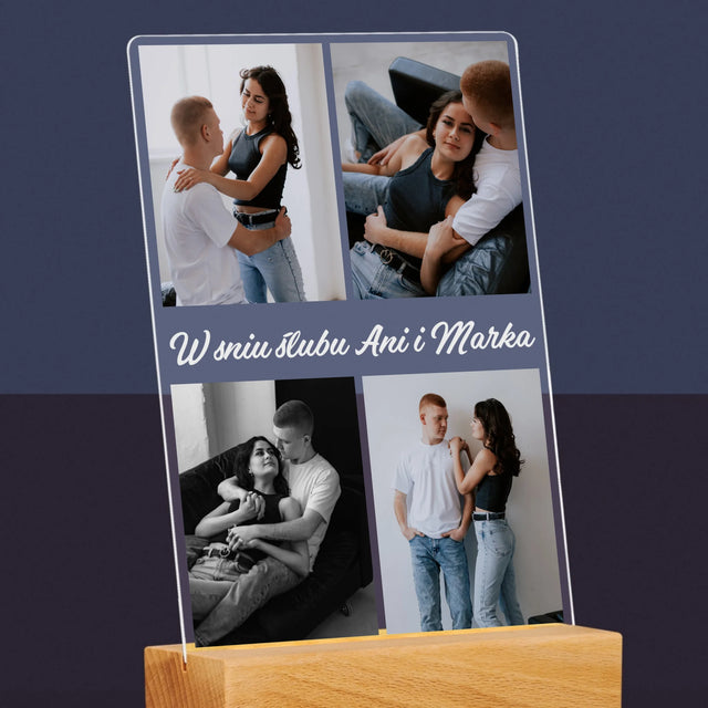 Fotokolaż: Zdjęcia Dla Pary Młodej - Wydruk Na Szkle Akrylowym